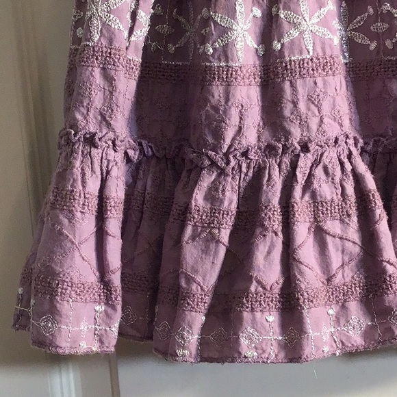Lilac, free people, mini skirt, Preloved, 100% cotton size small - Picture 3 of 6
